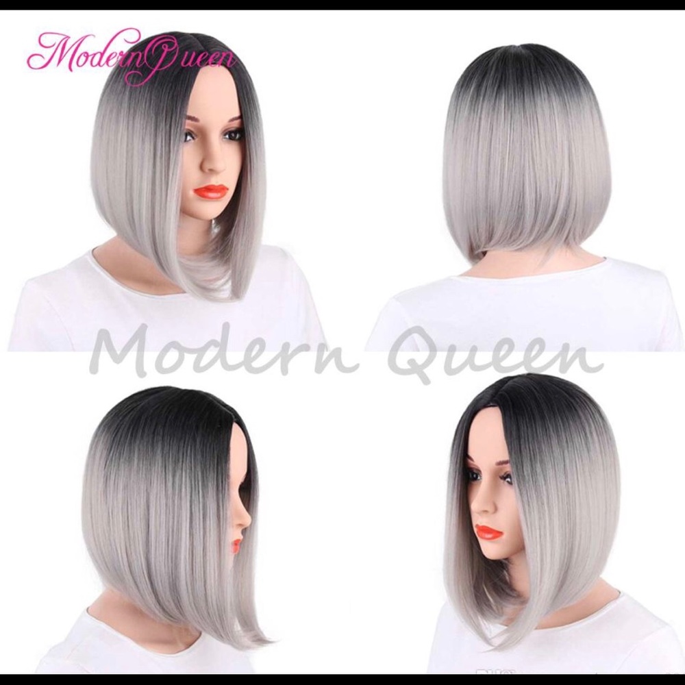 Ombré Silver Gray Wig